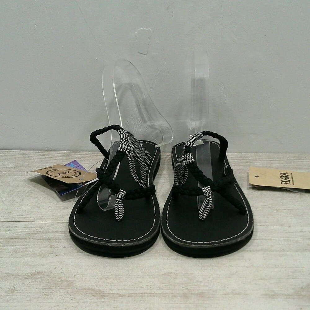 Elegant Black and White Women's Sandals